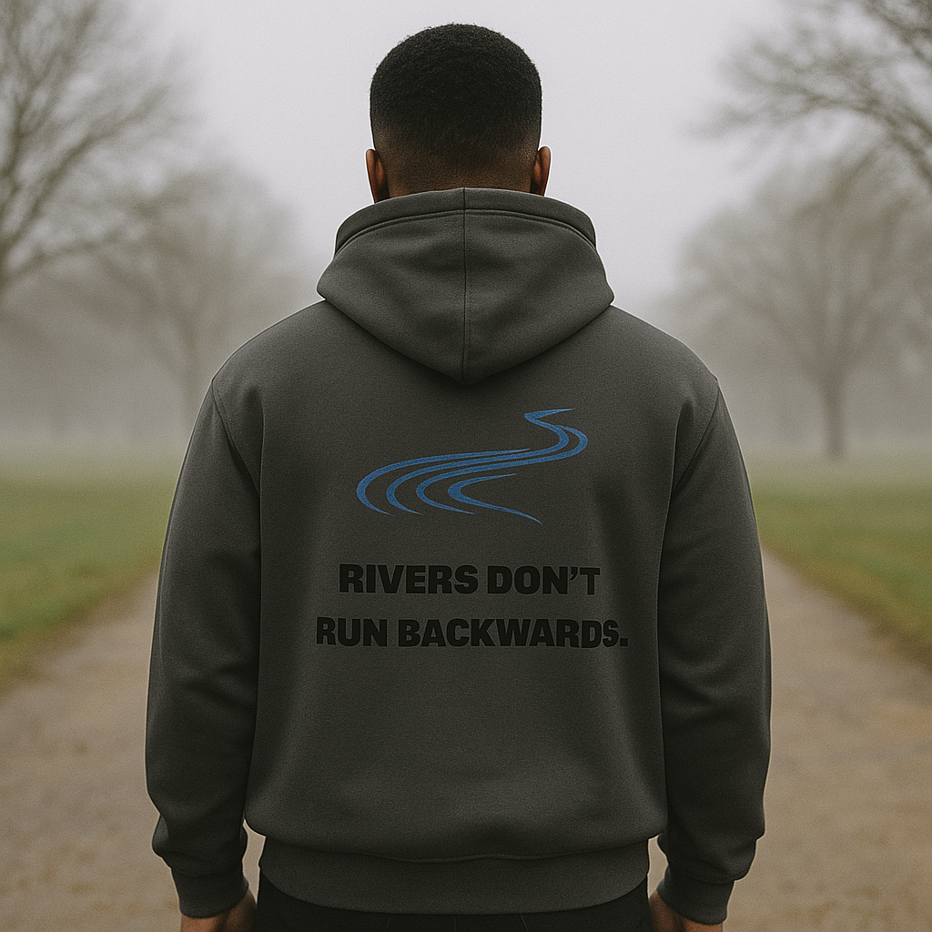 VYBE sweat (gray) "Rivers don't run backwards"