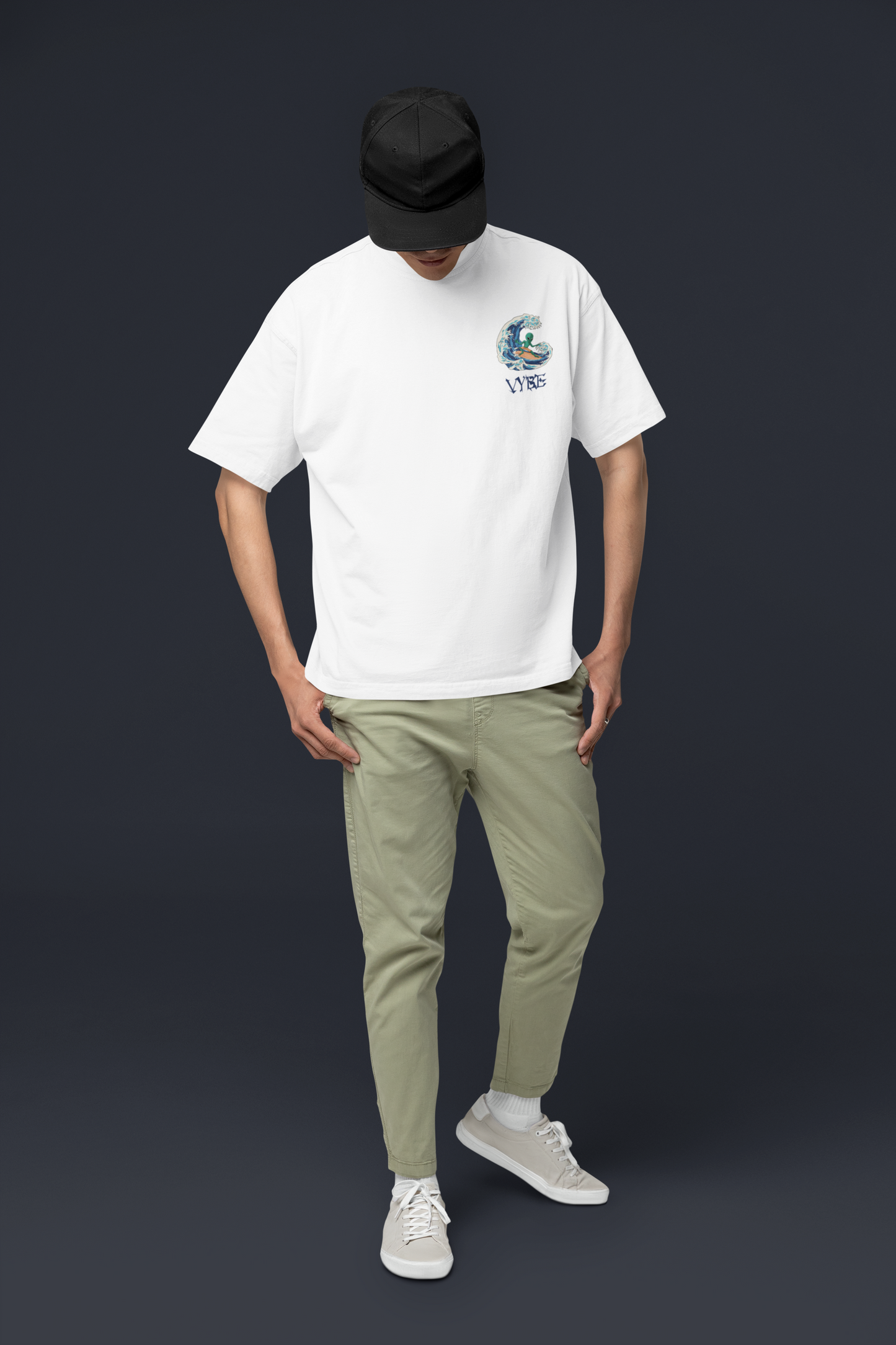 SURFING ALIEN Oversized Tee - VYBE