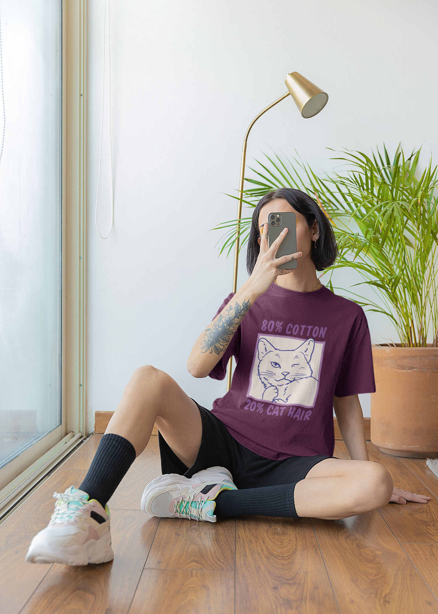 COTTON & CAT HAIR Regular Tee - VYBE